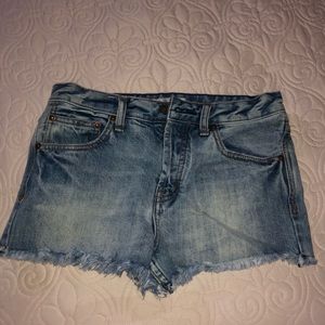 free people jean shorts